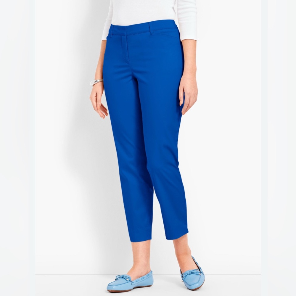 Womens Talbots Royal Blue Perfect Crop Curvy Trousers size 8